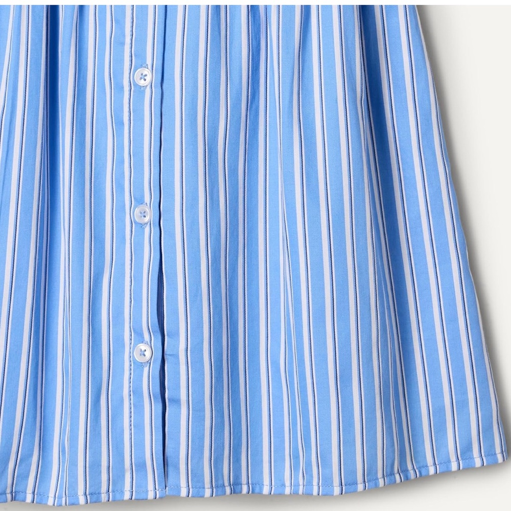 NWT Blue & white striped cotton dress with Peter Pan collar- preppy- old money - Picture 4 of 8